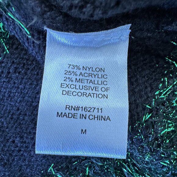 Major Label Group Christmas Ugly Vest Size M Green - Picture 7 of 8